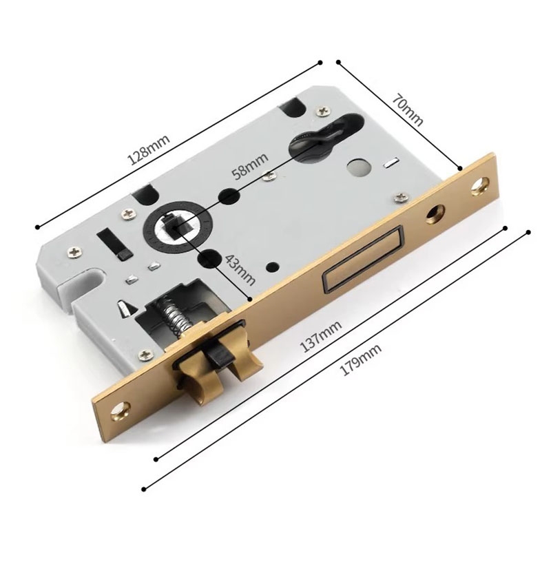 Khóa cửa phân thể tay gạt bằng đồng thân trúc YJ504 13 Khóa cửa phân thể tay gạt bằng đồng thân trúc YJ504 18