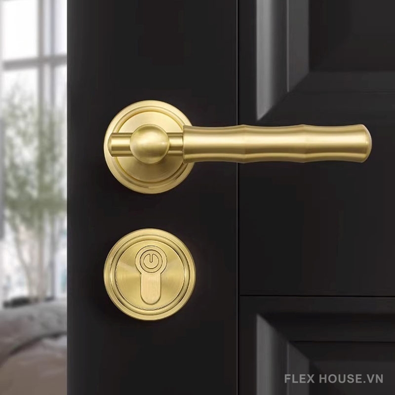 Khóa cửa phân thể tay gạt bằng đồng thân trúc YJ504 9 Khóa cửa phân thể tay gạt bằng đồng thân trúc YJ504 14