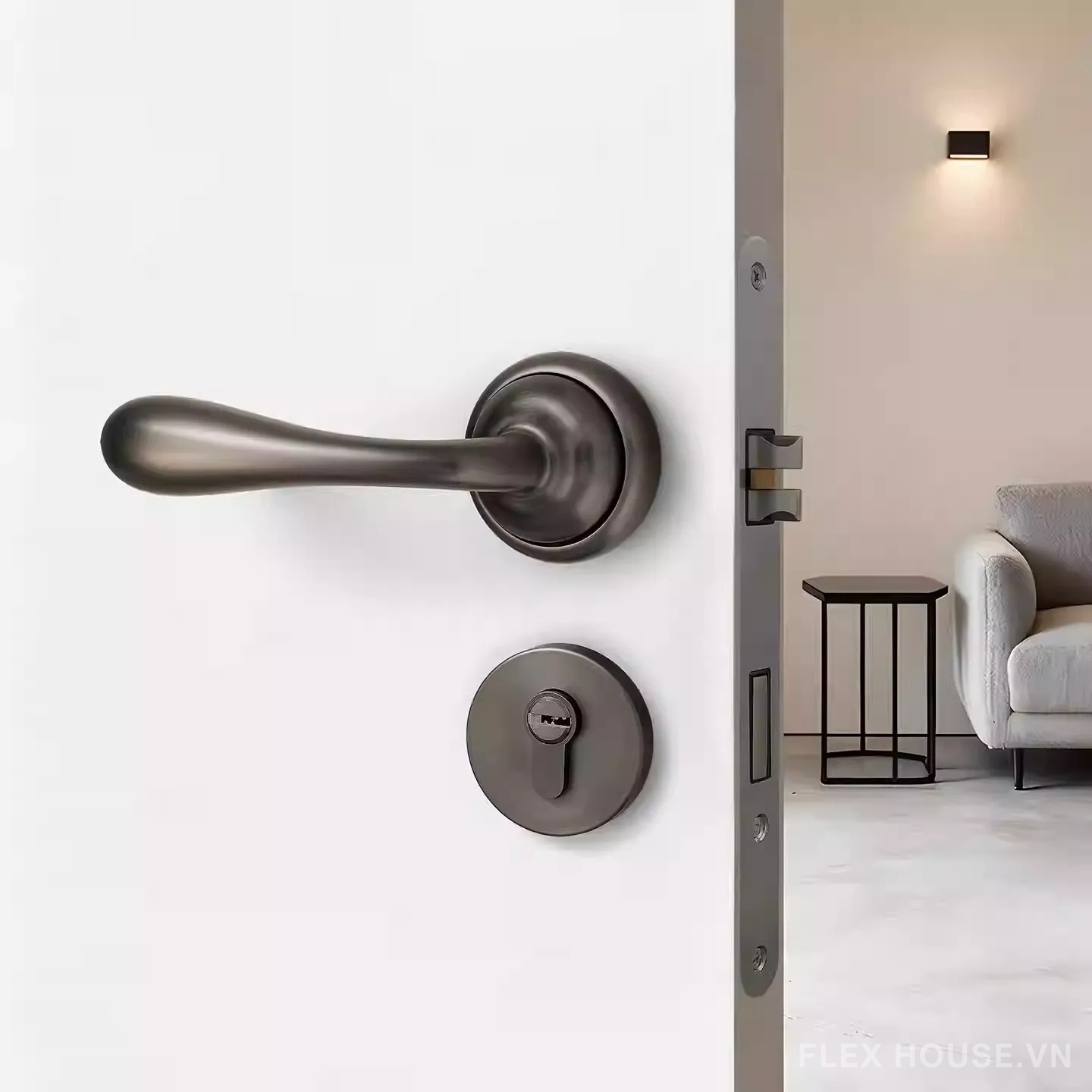 Khóa cửa tay gạt hợp kim Nordic tối giản BAG910 8