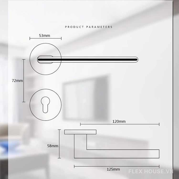 Khóa cửa tay gạt hợp kim hiện đại tối giản FTR0271 10 Khóa cửa tay gạt hợp kim hiện đại tối giản FTR0271 17