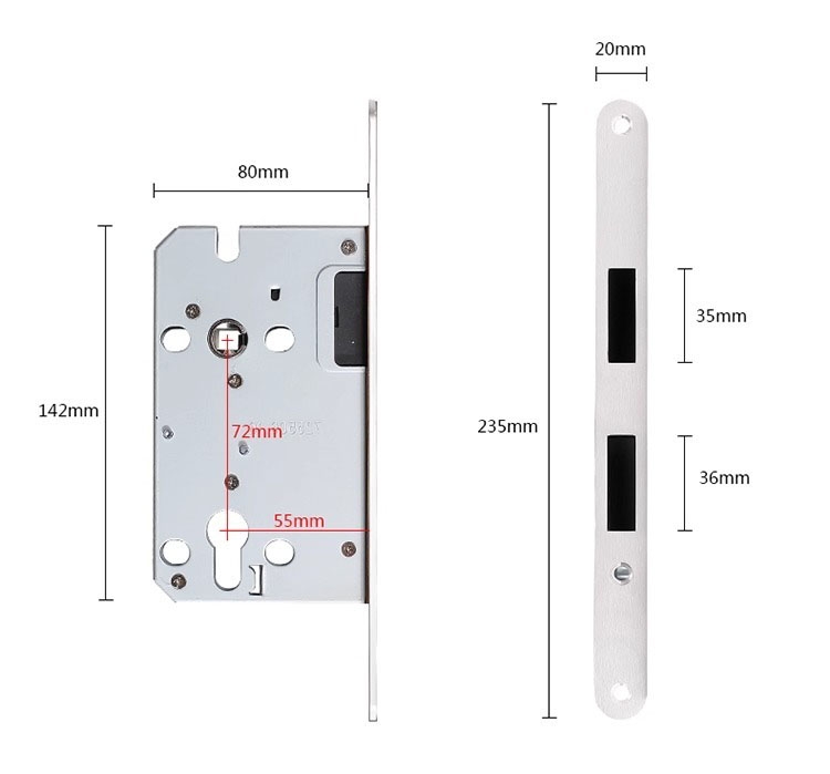 Khóa cửa tay gạt hợp kim hiện đại tối giản FTR0271 12 Khóa cửa tay gạt hợp kim hiện đại tối giản FTR0271 19