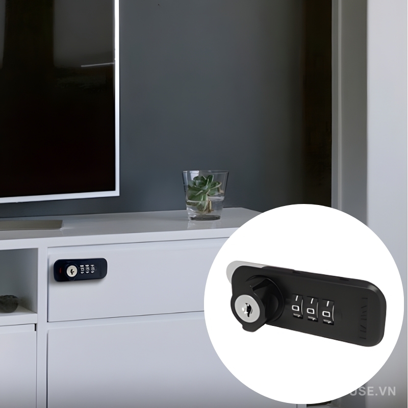 Khóa số cơ xoay 90 độ cho tủ ngăn kéo DMZ-6061.BL.90 1 Khóa số cơ xoay 90 độ cho tủ ngăn kéo DMZ-6061.BL.90