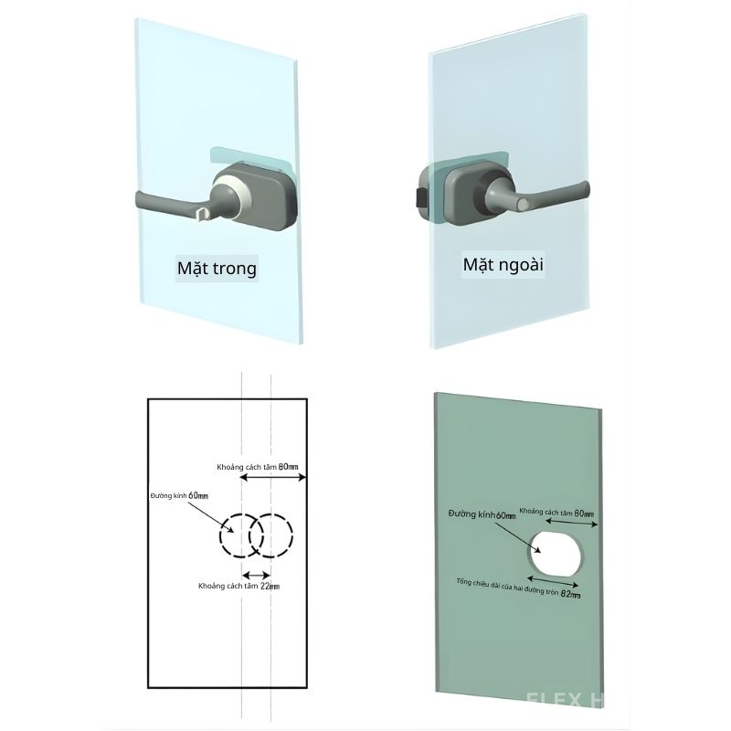 Khóa tay cầm cho cửa kính hợp kim nhôm KD4271 4 Khóa tay cầm cho cửa kính hợp kim nhôm KD4271 11