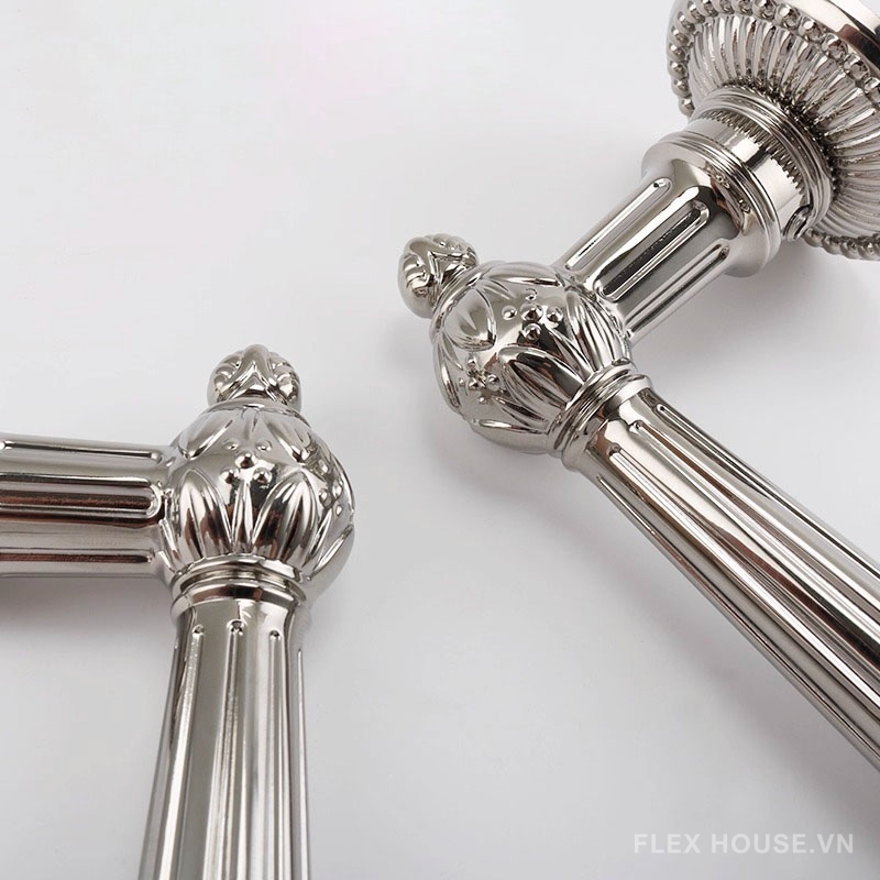 Khóa tay gạt đồng thau màu bạc Retro cao cấp OVLI299 7 Khóa tay gạt đồng thau màu bạc Retro cao cấp OVLI299 13