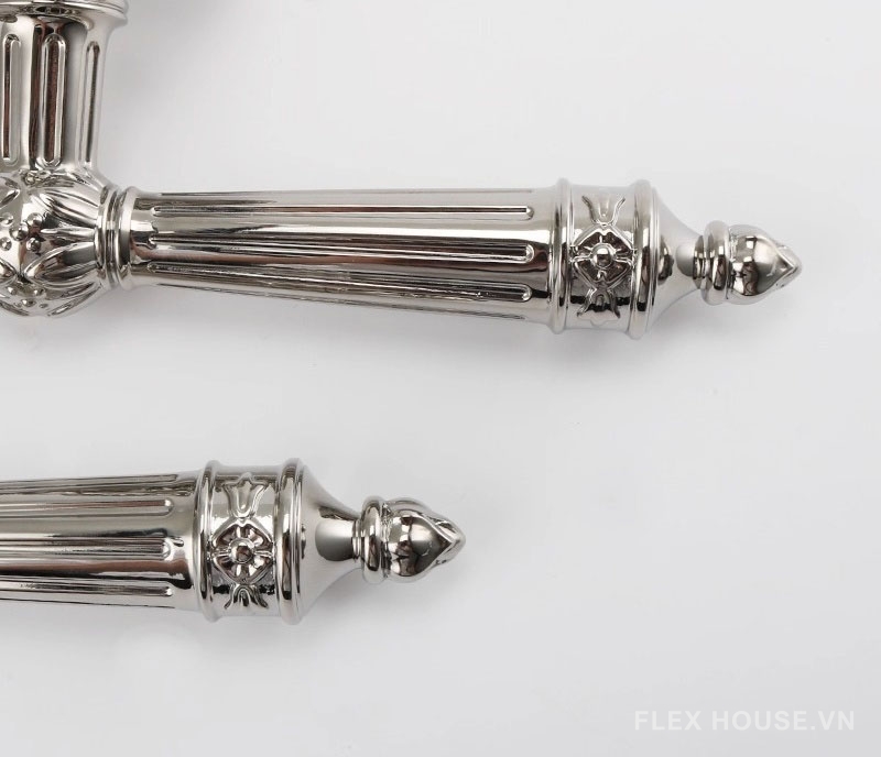 Khóa tay gạt đồng thau màu bạc Retro cao cấp OVLI299 9 Khóa tay gạt đồng thau màu bạc Retro cao cấp OVLI299 15