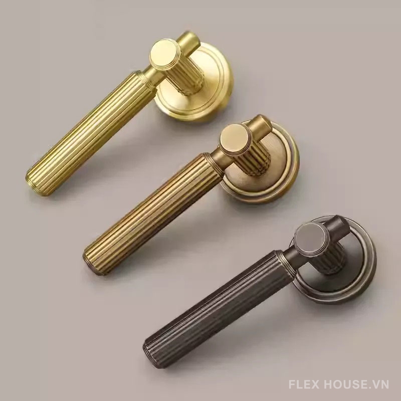 Khóa tay gạt đồng thau vân sọc Retro YJ1171 3 Khóa tay gạt đồng thau vân sọc Retro YJ1171 10