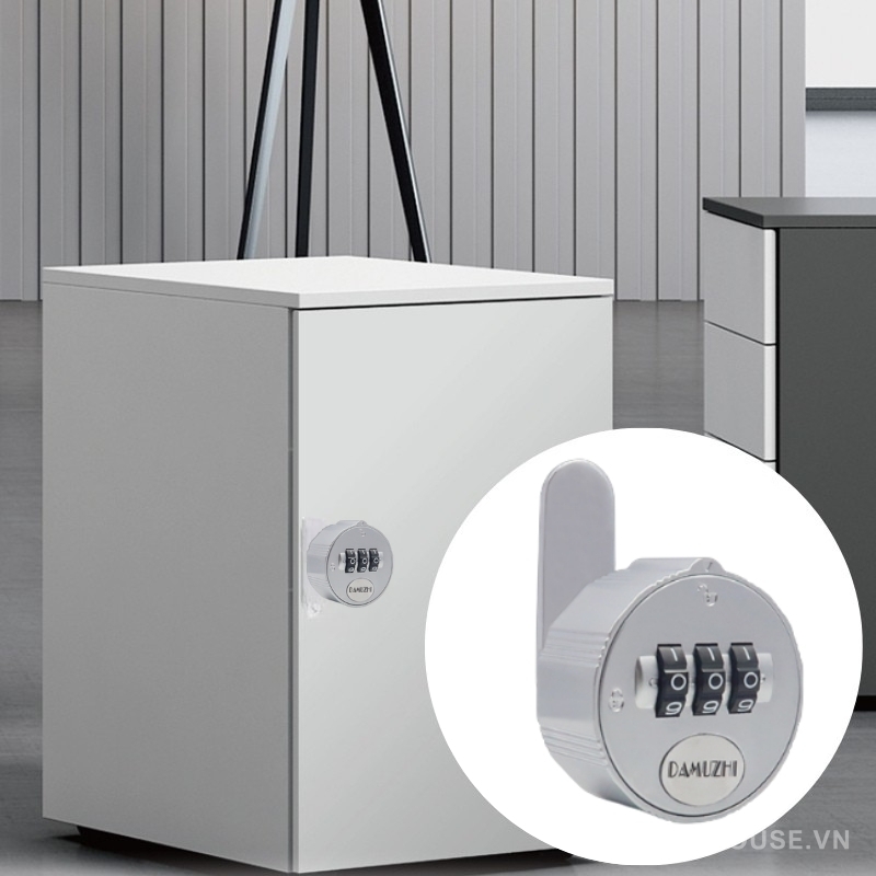 Khóa tròn 3 vòng số cho tủ tài liệu DMZ-6118 Khóa tròn 3 vòng số cho tủ tài liệu DMZ-6118