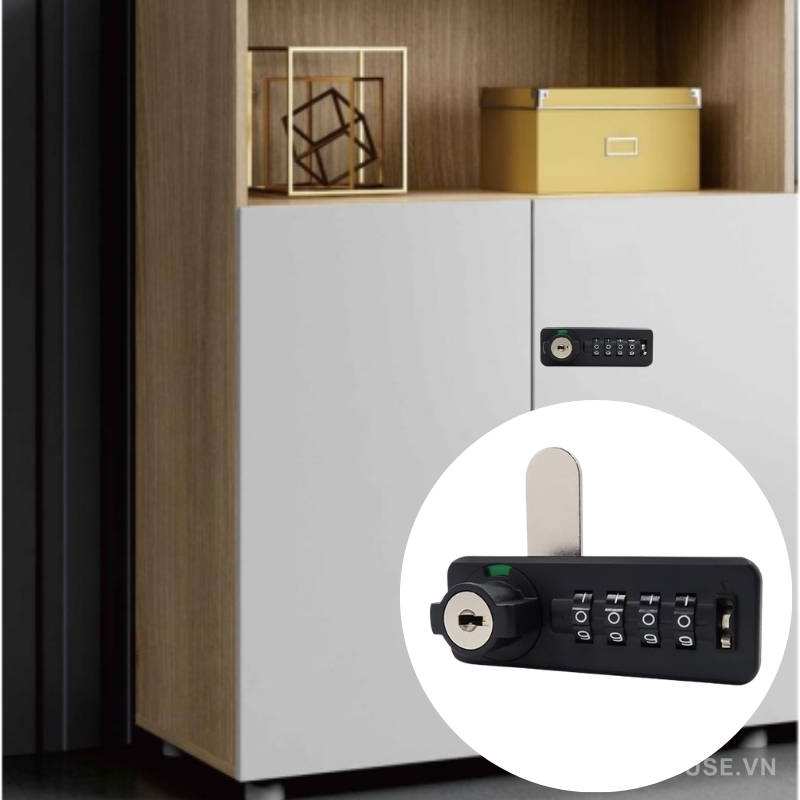 Khóa tủ 4 vòng số kèm chìa dự phòng DMZ-6035 Khóa tủ 4 vòng số kèm chìa dự phòng DMZ-6035