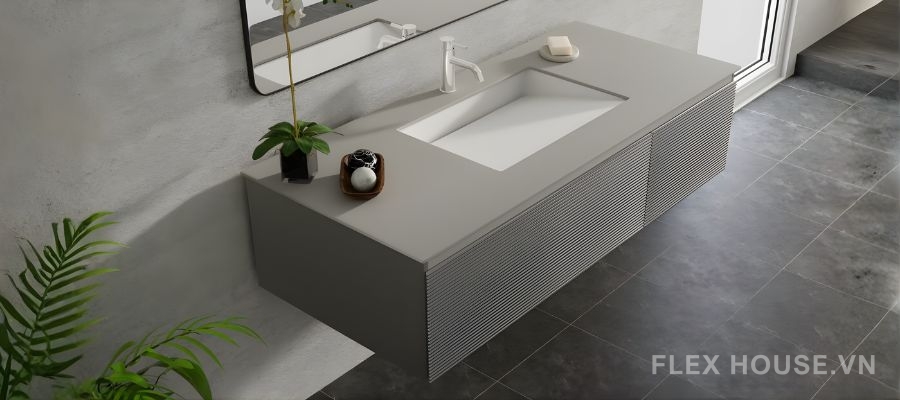 Lavabo âm bàn: Xu hướng tối giản – sang trọng trong thiết kế phòng tắm hiện đại 13 Lavabo âm bàn sứ trắng – lựa chọn kinh điển cho mọi phòng tắm muốn sự tinh tế.