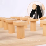 Móc gỗ tròn treo tường tối giản DWC8475