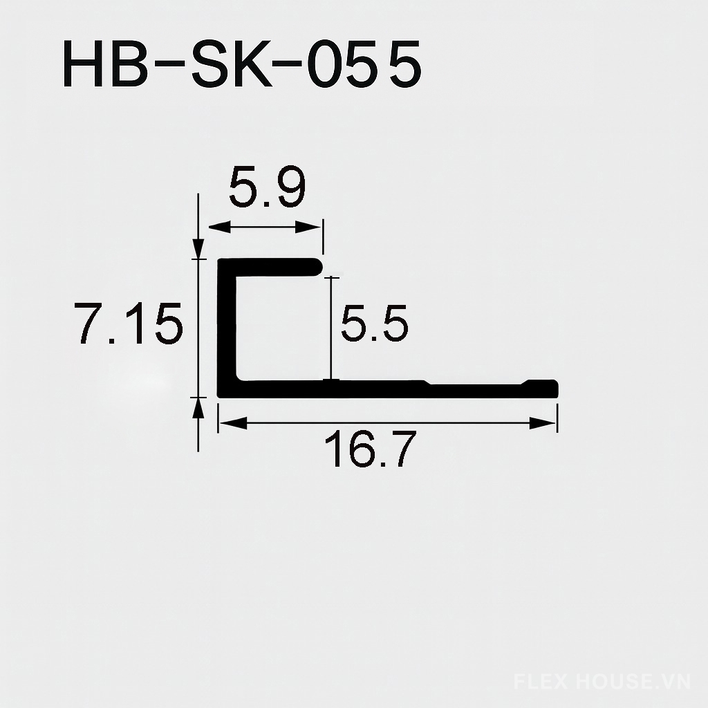 Nẹp kết thúc hợp kim nhôm nhiều màu HB-SK-055 8