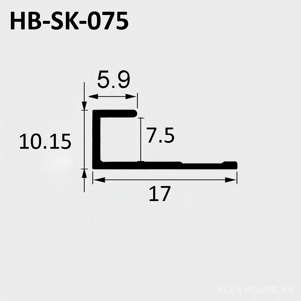 Nẹp kết thúc hợp kim nhôm nhiều màu HB-SK-075 3 Nẹp kết thúc hợp kim nhôm nhiều màu HB-SK-075 7