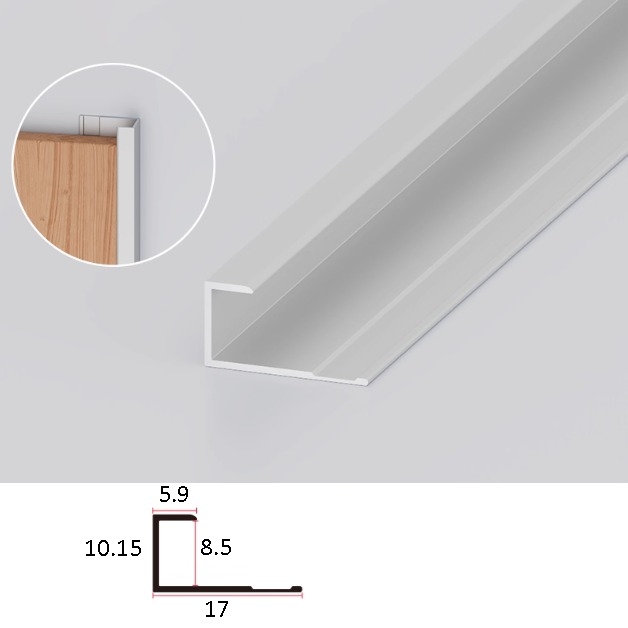 Nẹp kết thúc hợp kim nhôm trang trí tường HB-SK-085 4 Nẹp kết thúc hợp kim nhôm trang trí tường HB-SK-085 8