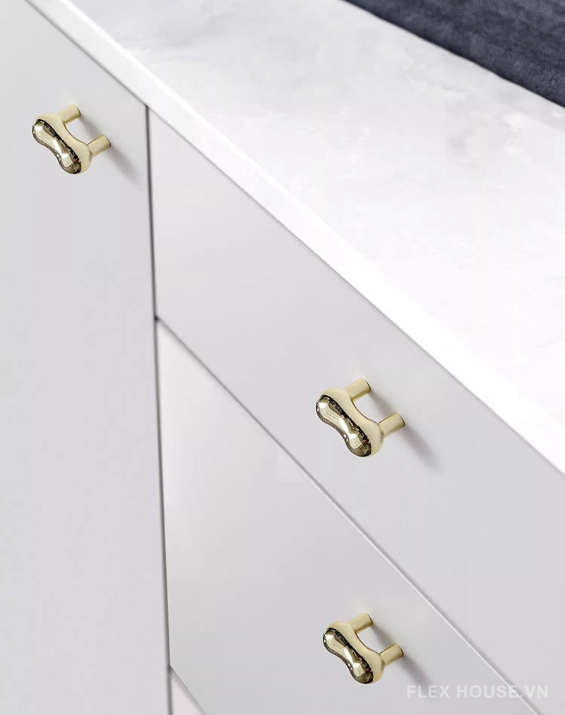 Núm tay nắm cánh tủ Peanut hợp kim kẽm YJ9323 12