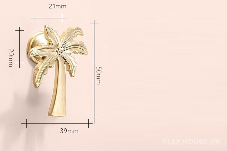 Núm tay nắm cánh tủ hợp kim hình cây dừa VTR7085 13 Núm tay nắm cánh tủ hợp kim hình cây dừa VTR7085 19