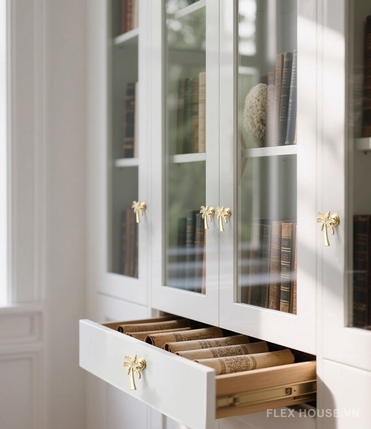 Núm tay nắm cánh tủ hợp kim hình cây dừa VTR7085 11 Núm tay nắm cánh tủ hợp kim hình cây dừa VTR7085 17