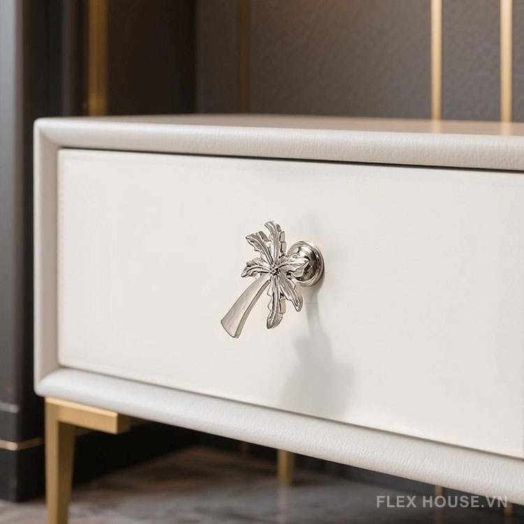 Núm tay nắm cánh tủ hợp kim hình cây dừa VTR7085 8 Núm tay nắm cánh tủ hợp kim hình cây dừa VTR7085 14