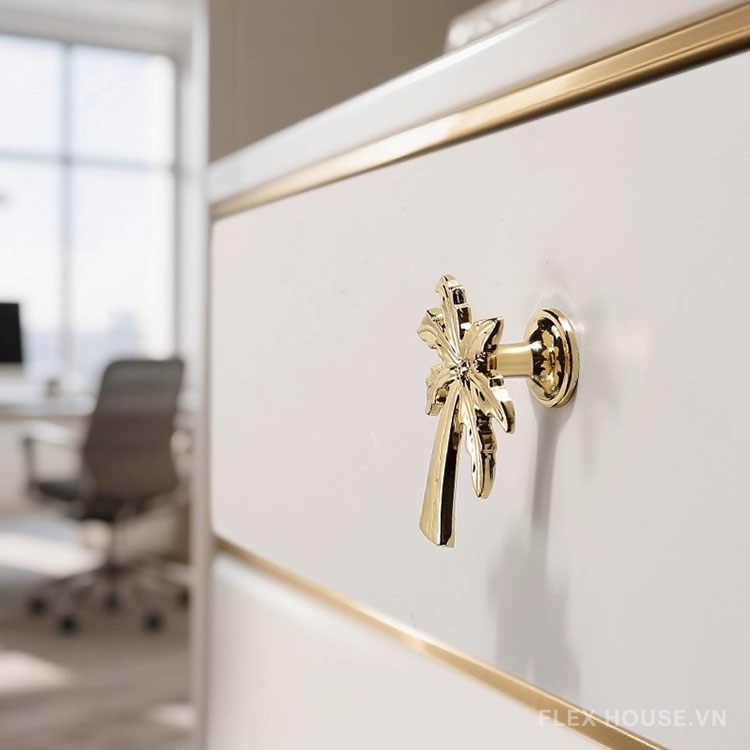 Núm tay nắm cánh tủ hợp kim hình cây dừa VTR7085 7 Núm tay nắm cánh tủ hợp kim hình cây dừa VTR7085 13