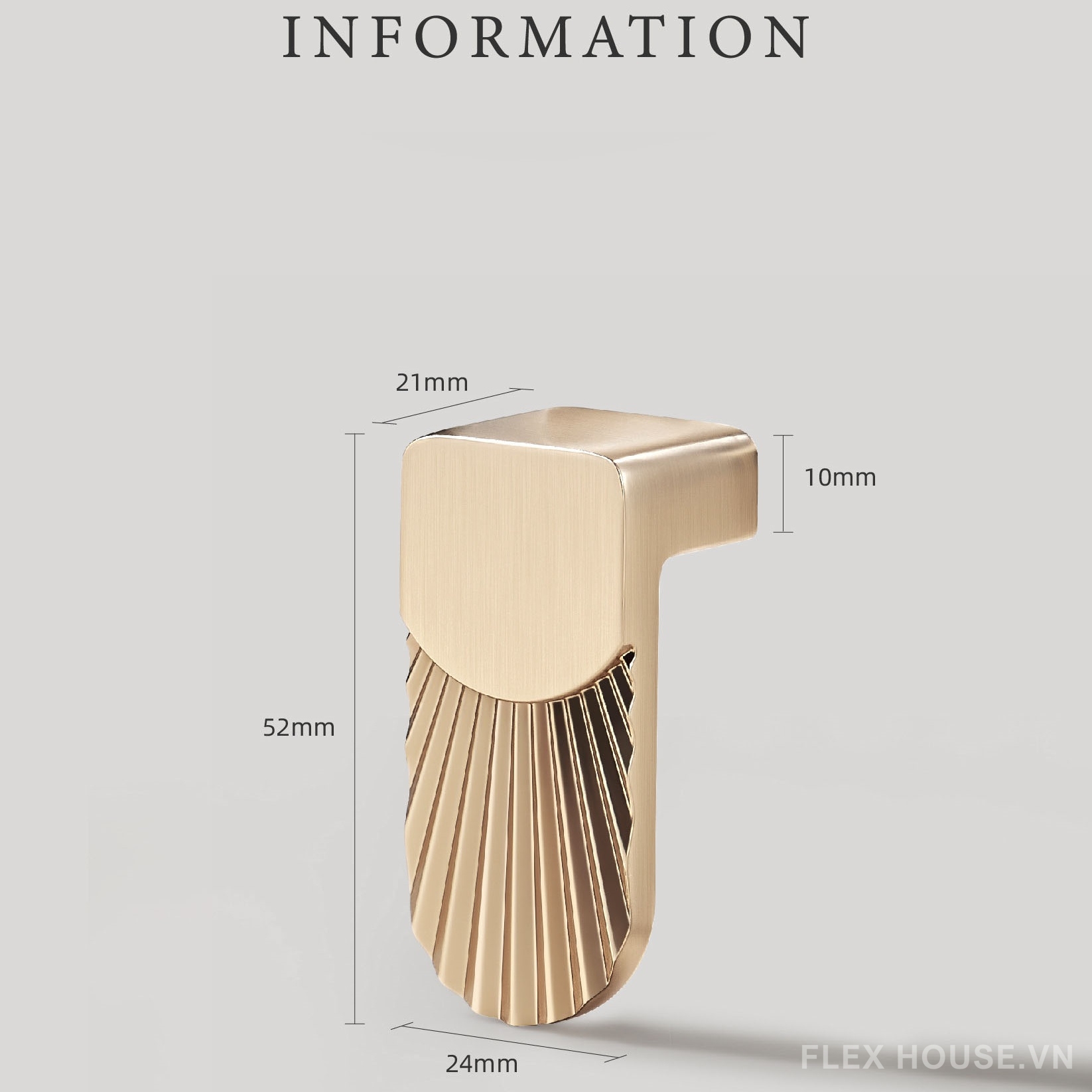 Núm tay nắm tủ áo hợp kim decor ánh dương HJ546 15