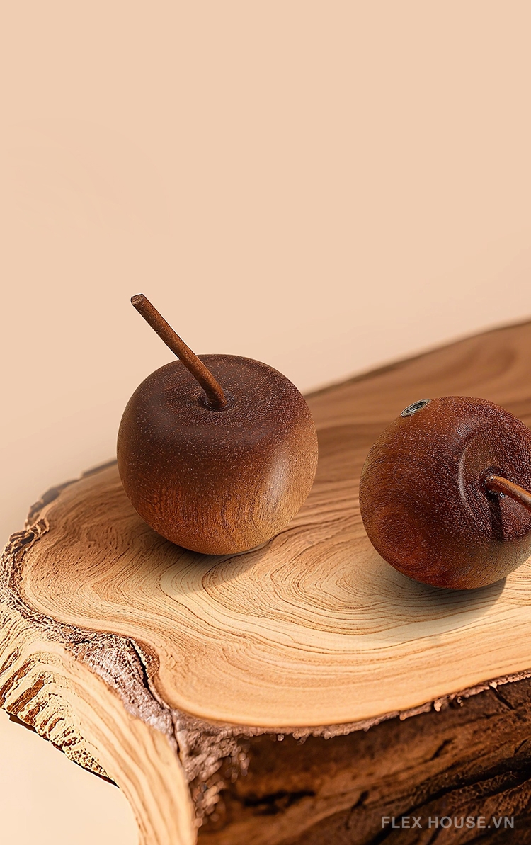 Núm tay nắm tủ bằng gỗ hình quả táo YJ6989 2 Núm tay nắm tủ bằng gỗ hình quả táo YJ6989 6