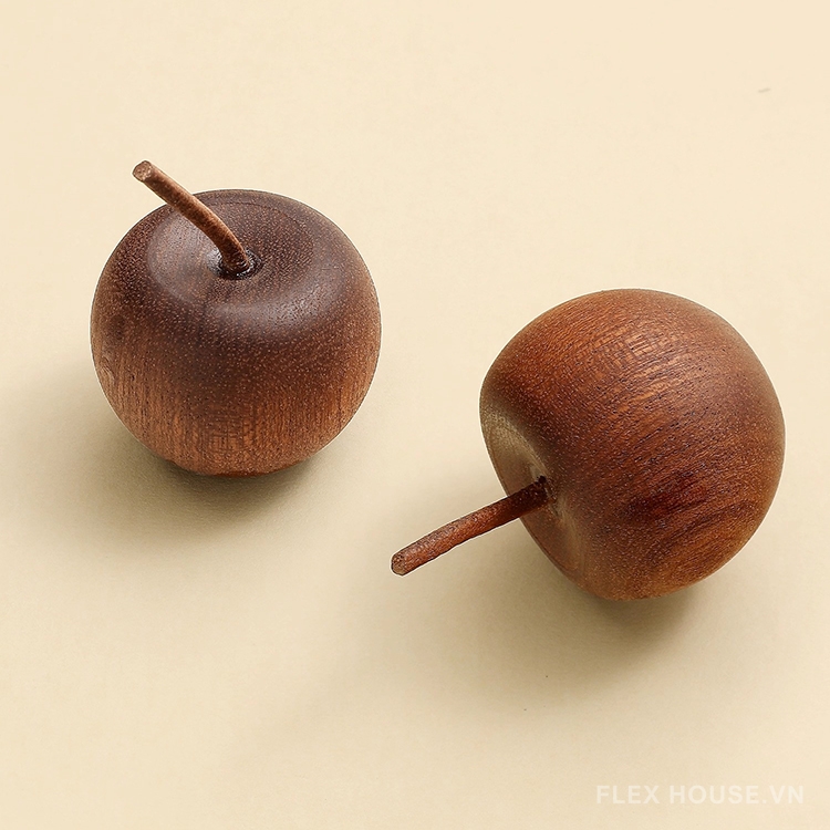 Núm tay nắm tủ bằng gỗ hình quả táo YJ6989 4 Núm tay nắm tủ bằng gỗ hình quả táo YJ6989 8
