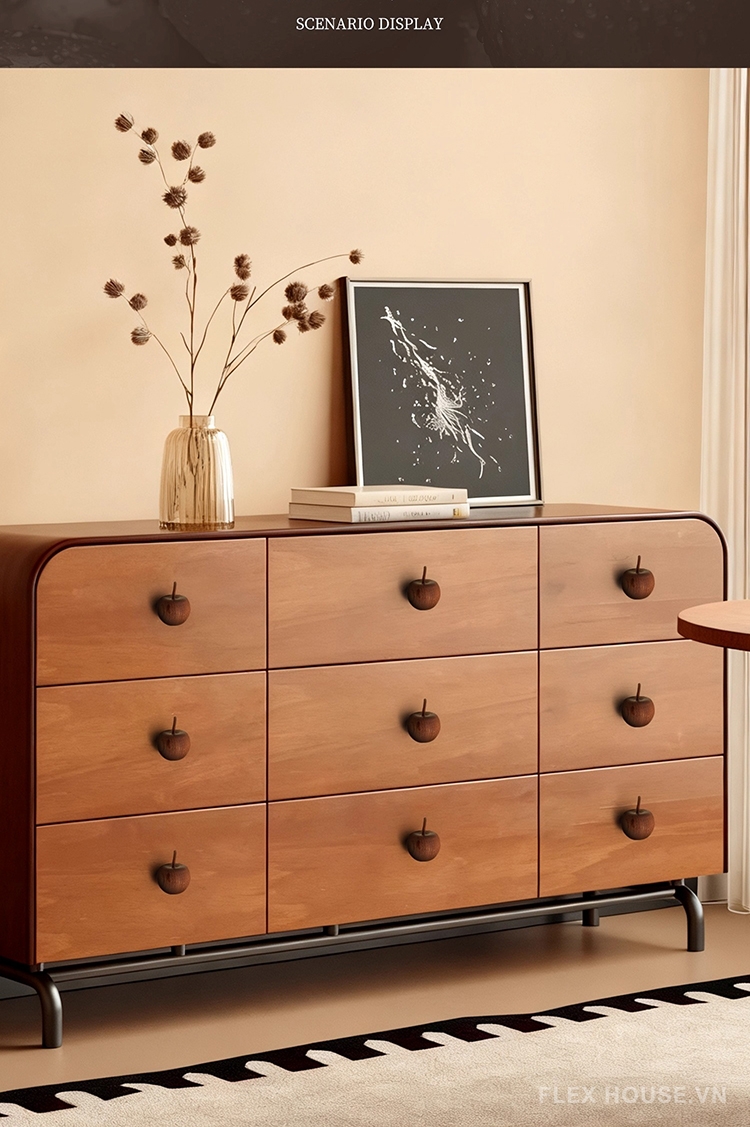 Núm tay nắm tủ bằng gỗ hình quả táo YJ6989 5 Núm tay nắm tủ bằng gỗ hình quả táo YJ6989 9