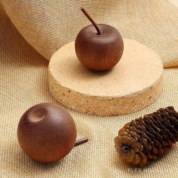 Núm tay nắm tủ bằng gỗ hình quả tám YJ6989 (4) Núm tay nắm tủ bằng gỗ hình quả táo YJ6989 1
