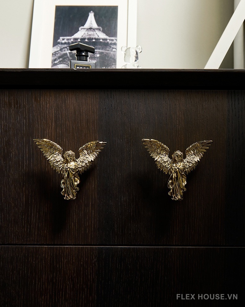 Núm tay nắm tủ decor hình thiên sứ bằng đồng PALO458 1 Núm tay nắm tủ decor hình thiên sứ bằng đồng PALO458 5