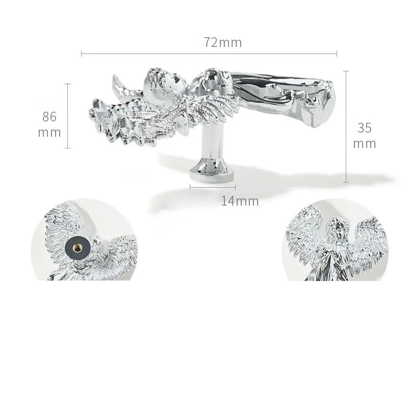 Núm tay nắm tủ decor hình thiên sứ bằng đồng PALO458 7 Núm tay nắm tủ decor hình thiên sứ bằng đồng PALO458 11