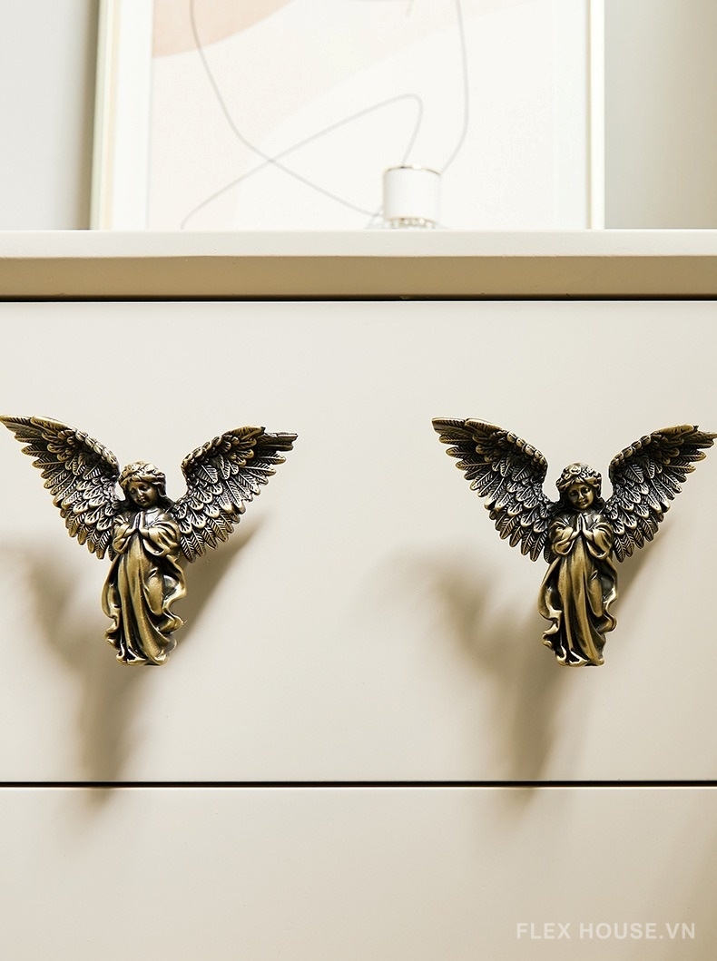 Núm tay nắm tủ decor hình thiên sứ bằng đồng PALO458 4 Núm tay nắm tủ decor hình thiên sứ bằng đồng PALO458 8