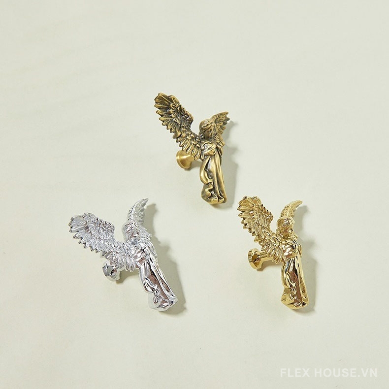 Núm tay nắm tủ decor hình thiên sứ bằng đồng PALO458 2 Núm tay nắm tủ decor hình thiên sứ bằng đồng PALO458 6