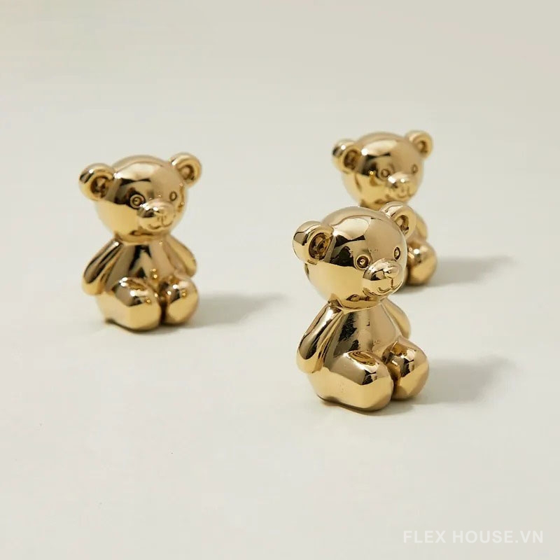 Núm tay nắm tủ đồng Gấu Teddy Decor PALO48 8 Núm tay nắm tủ đồng Gấu Teddy Decor PALO48 13