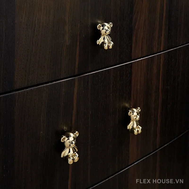Núm tay nắm tủ đồng Gấu Teddy Decor PALO48 4 Núm tay nắm tủ đồng Gấu Teddy Decor PALO48 9