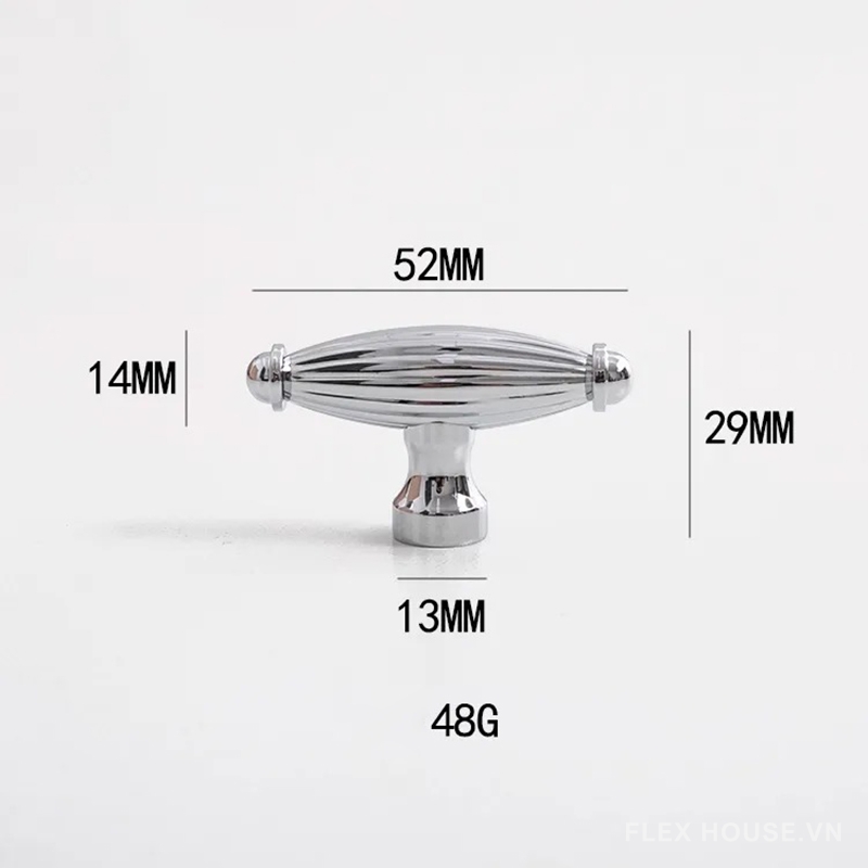 Núm tay nắm tủ đồng dáng con thoi cổ điển JYJ565 19