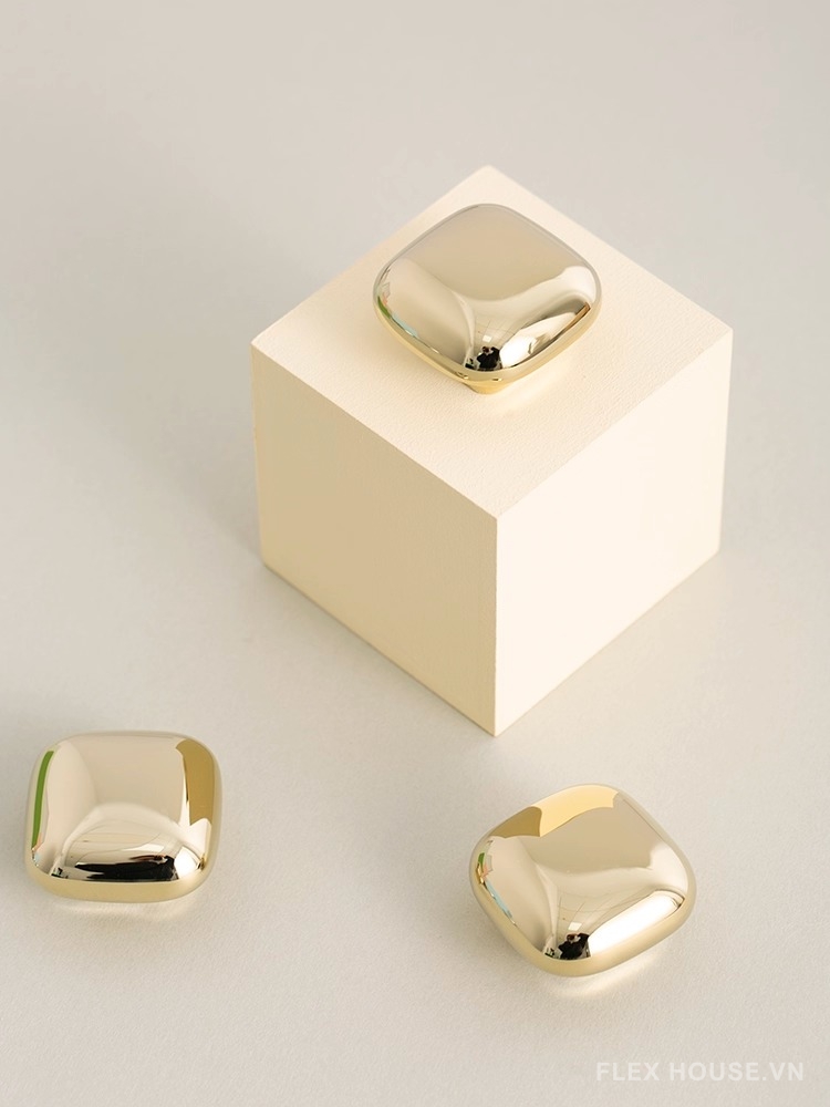 Núm tay nắm tủ đồng dáng vuông tối giản JYJ682 8