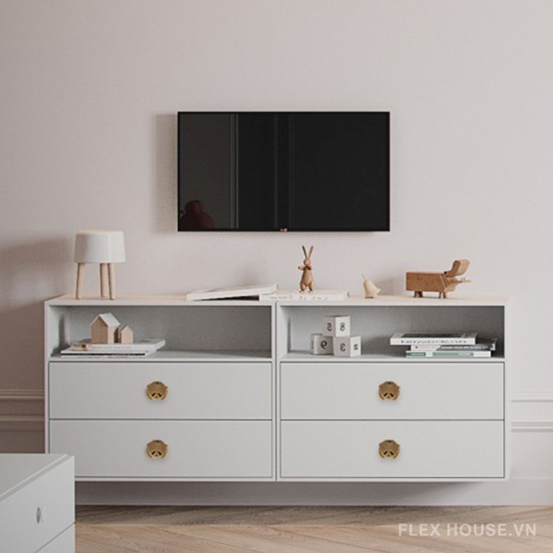 Núm tay nắm tủ đồng phẳng hình gấu trúc PALO615 4 Núm tay nắm tủ đồng phẳng hình gấu trúc PALO615 8