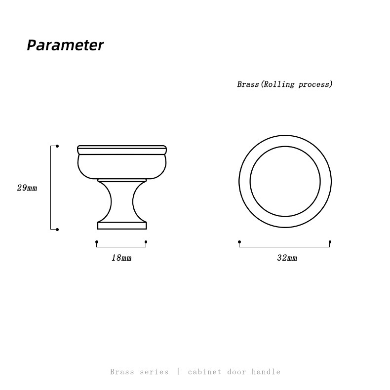 Núm tay nắm tủ đồng phong cách Mid century PALO4848 10 Núm tay nắm tủ đồng phong cách Mid century PALO4848 15