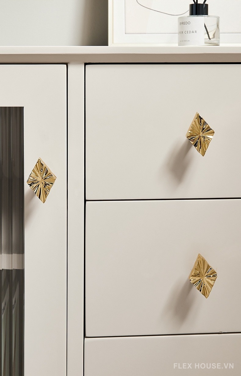 Núm tay nắm tủ đồng thau Diamond Glow PALO367 10