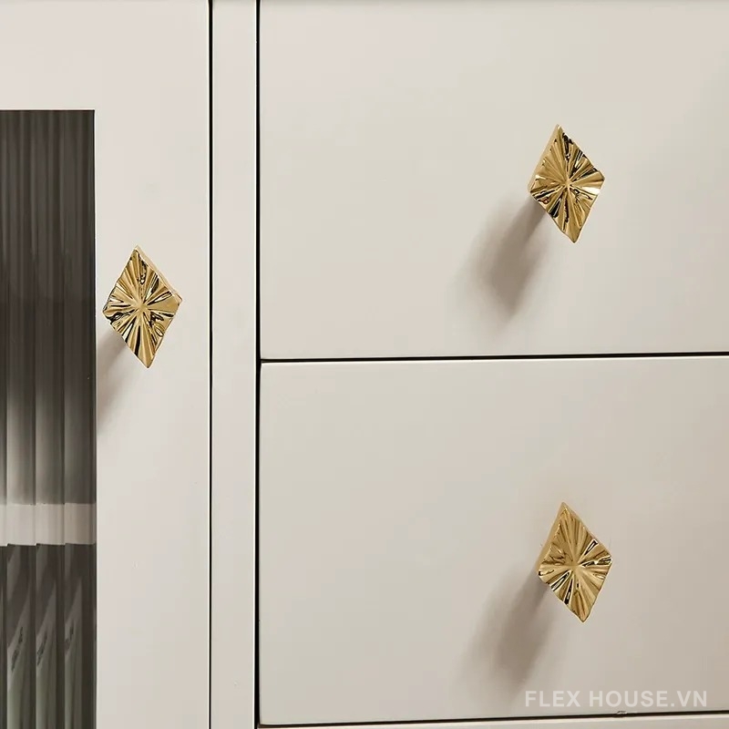 Núm tay nắm tủ đồng thau Diamond Glow PALO367 6