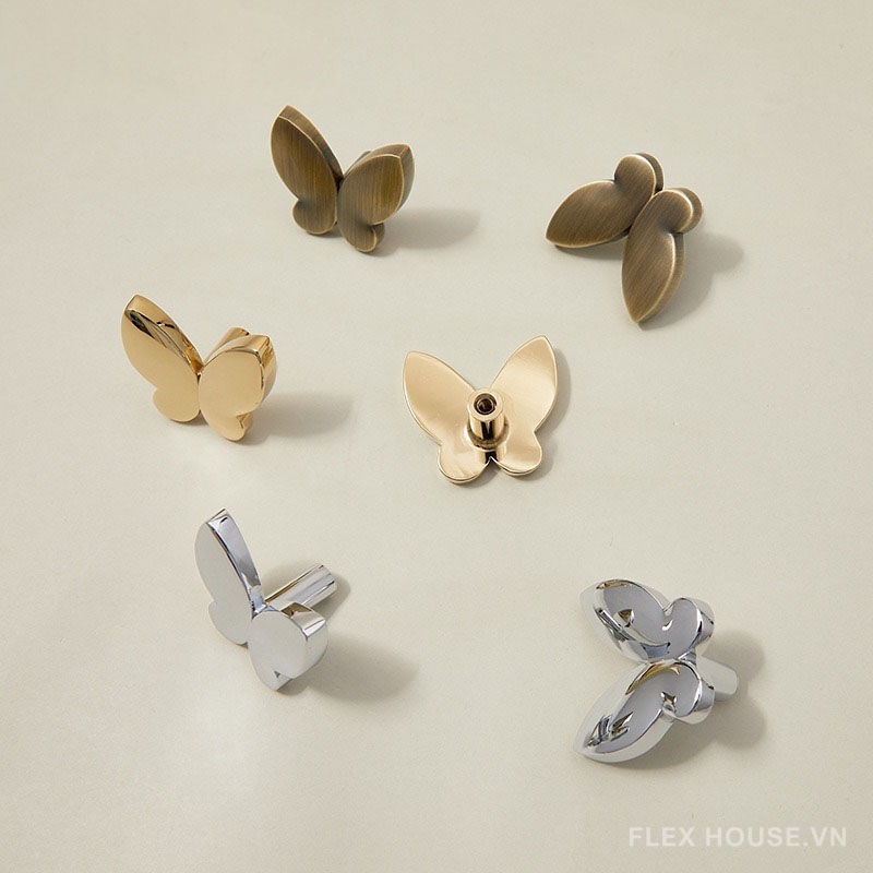 Núm tay nắm tủ đồng thau hình bươm bướm PALO089 (10) Núm tay nắm tủ đồng thau hình bươm bướm PALO089 1