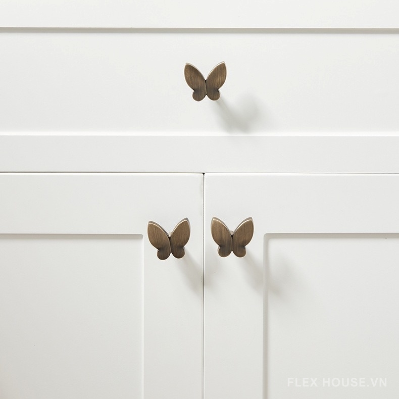 Núm tay nắm tủ đồng thau hình bươm bướm PALO089 8 Núm tay nắm tủ đồng thau hình bươm bướm PALO089 14