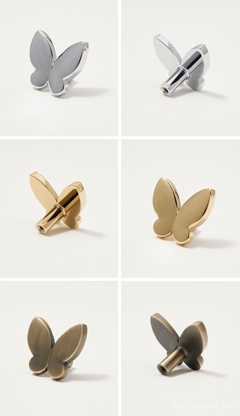 Núm tay nắm tủ đồng thau hình bươm bướm PALO089 4 Núm tay nắm tủ đồng thau hình bươm bướm PALO089 10