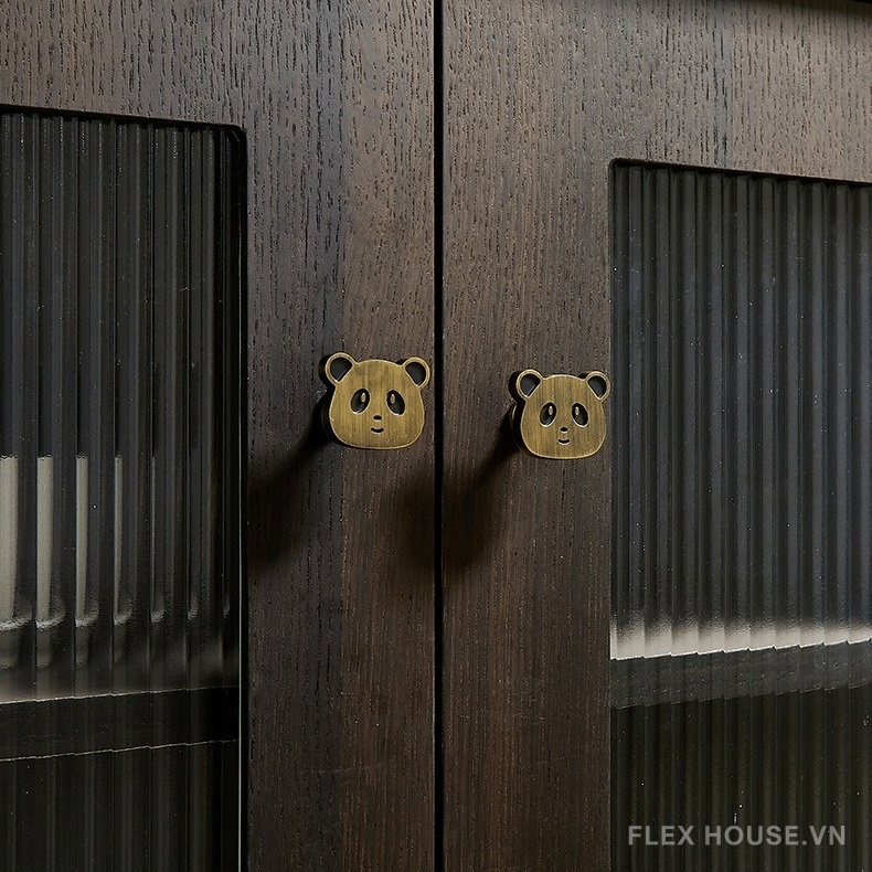 Núm tay nắm tủ đồng thau hình gấu trúc PALO424 5 Núm tay nắm tủ đồng thau hình gấu trúc PALO424 10