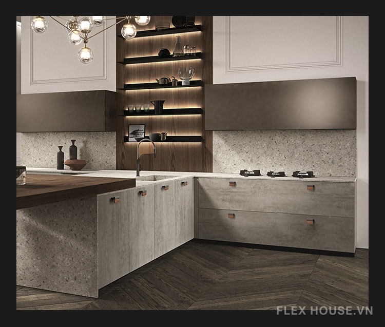 Tay nắm tủ hợp kim phối gỗ óc chó Z592 4 Tay nắm tủ hợp kim phối gỗ óc chó Z592 8