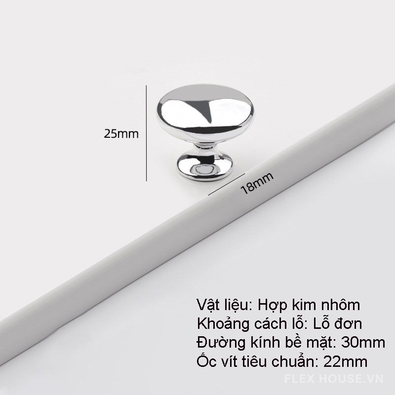 Núm tay nắm tủ tròn hợp kim nhôm hiện đại KK1110 4 Núm tay nắm tủ tròn hợp kim nhôm hiện đại KK1110 7