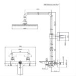 Sen cây tắm kim loại nóng lạnh massage TOTO TBW07403A