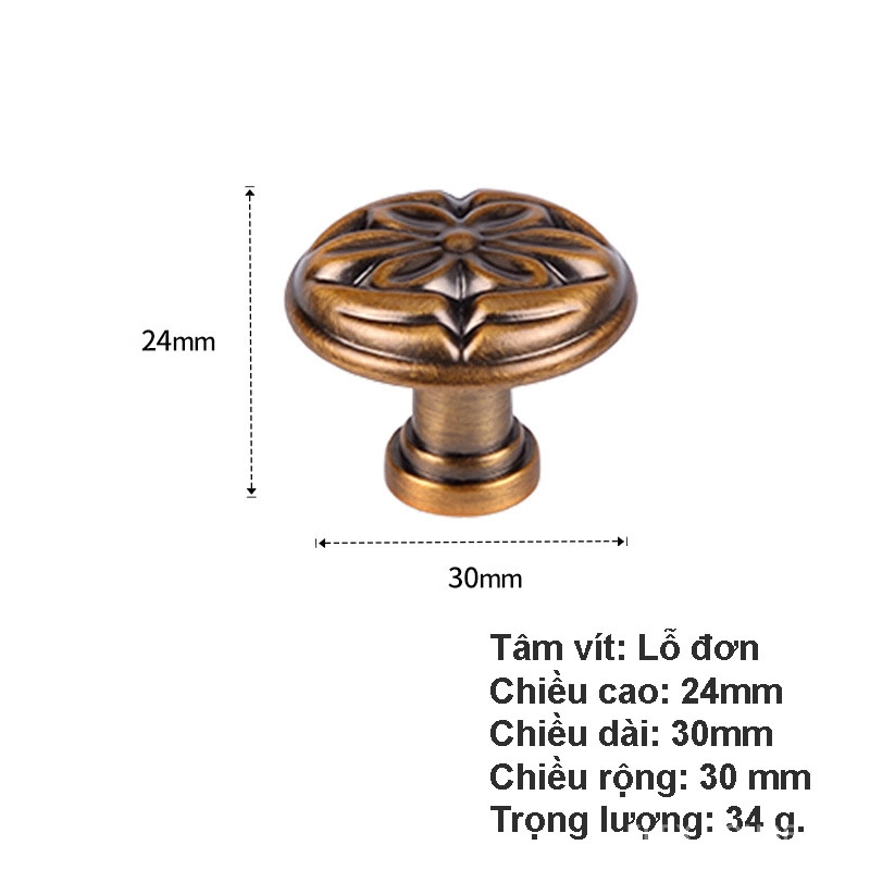 Tay nắm cánh tủ hợp kim châu Âu Retro HJ786 4 Tay nắm cánh tủ hợp kim châu Âu Retro HJ786 8