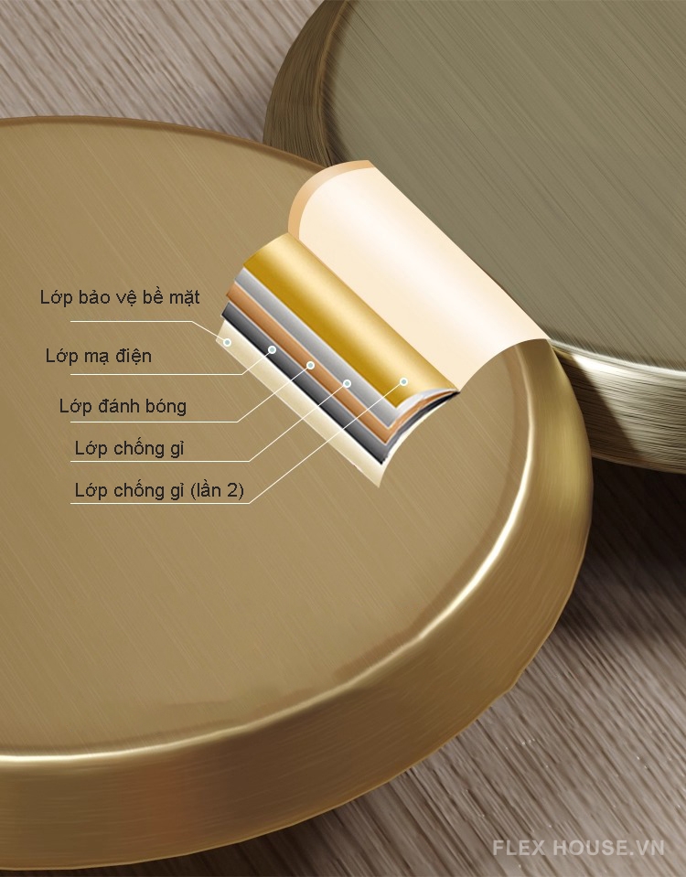 Tay nắm cửa hình tròn hợp kim nhôm A-208 11