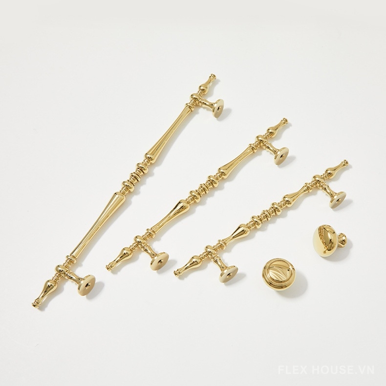 Tay nắm đồng thau mạ PVD kiểu Pháp PALO4596 2 Tay nắm đồng thau mạ PVD kiểu Pháp PALO4596 6