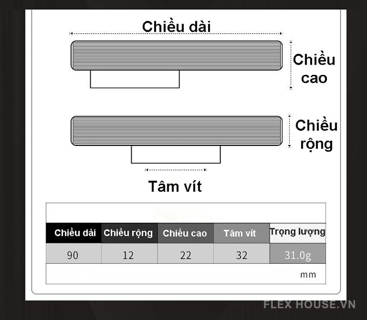 Tay nắm hợp kim nhôm vân sọc hiện đại HJ990 10 Tay nắm hợp kim nhôm vân sọc hiện đại HJ990 15